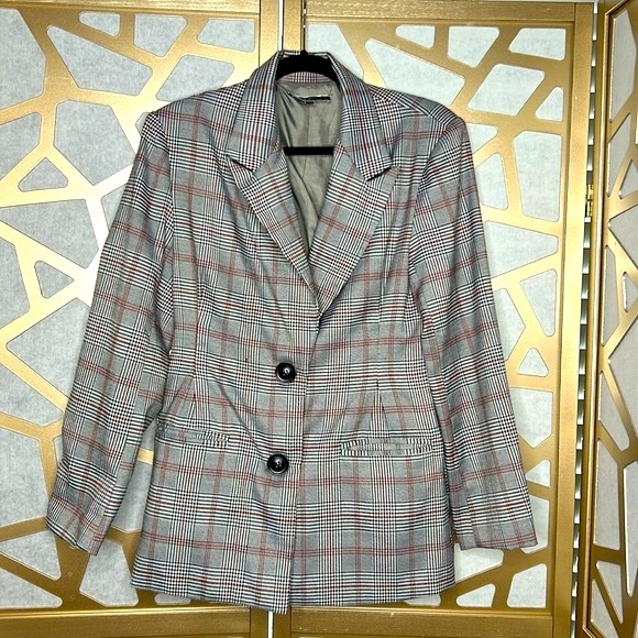Plaid 2 Button Jacket Size‎ Small - Picture 1 of 6